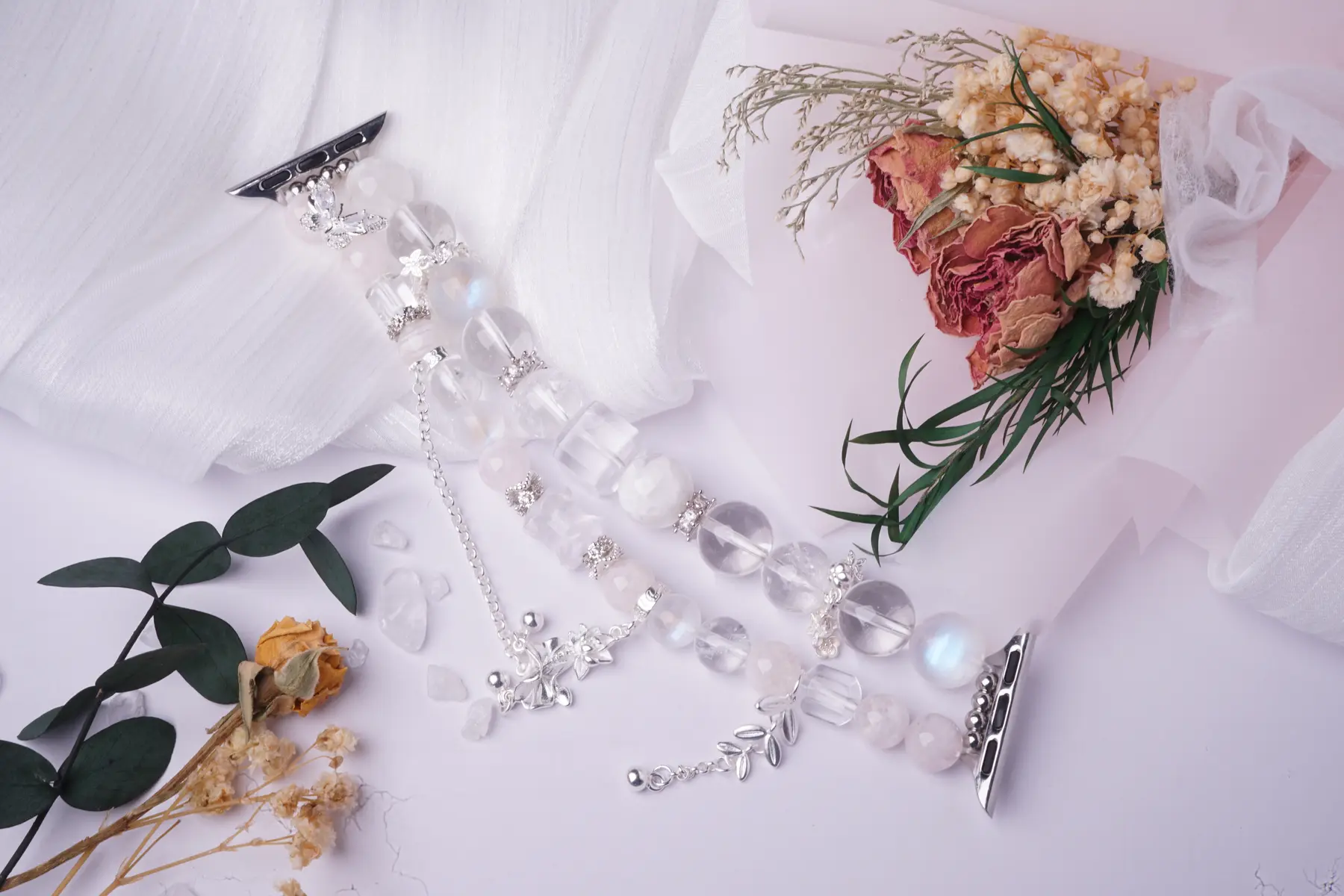White Crystal Watch Strap